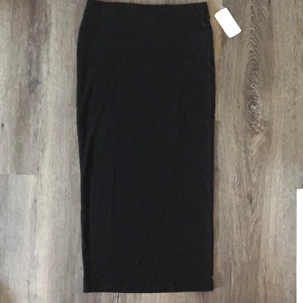 NWT black Forever 21 jersey midi skirt, small